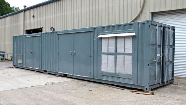 Custom Equipment Enclosures including custom containers and noise enclosures