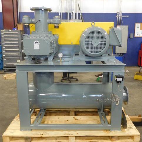 Roots 616 URAI V1 vacuum package featuring two vacuum relief valves and a NEMA 4 temperature switch