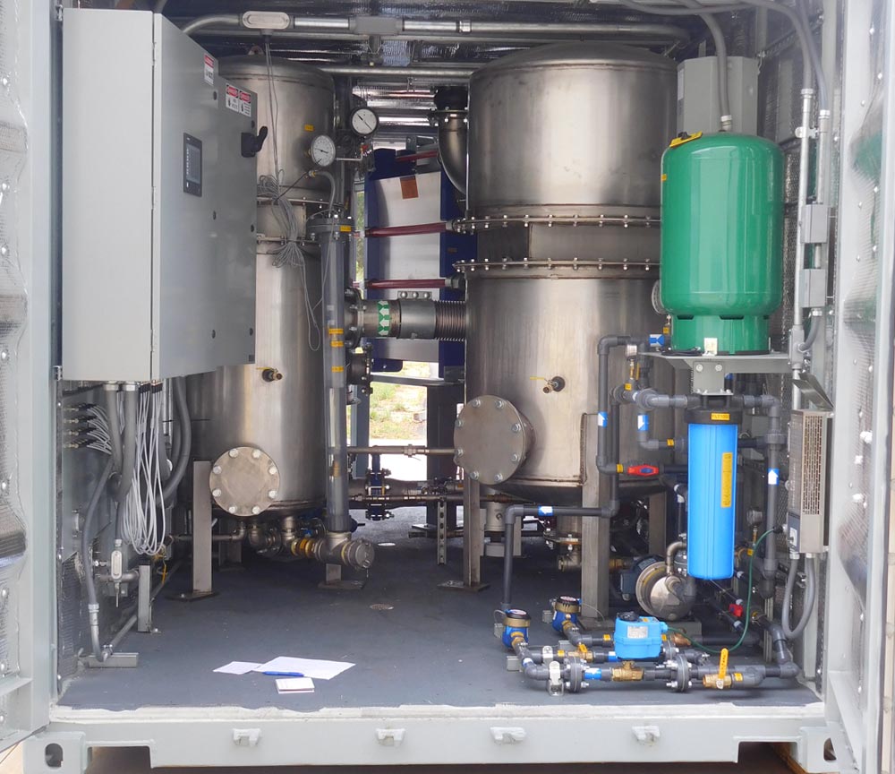 Custom soil remediation equipment enclosure with air water separators