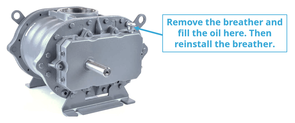 Changing oil in a Roots DSL blower - step 2