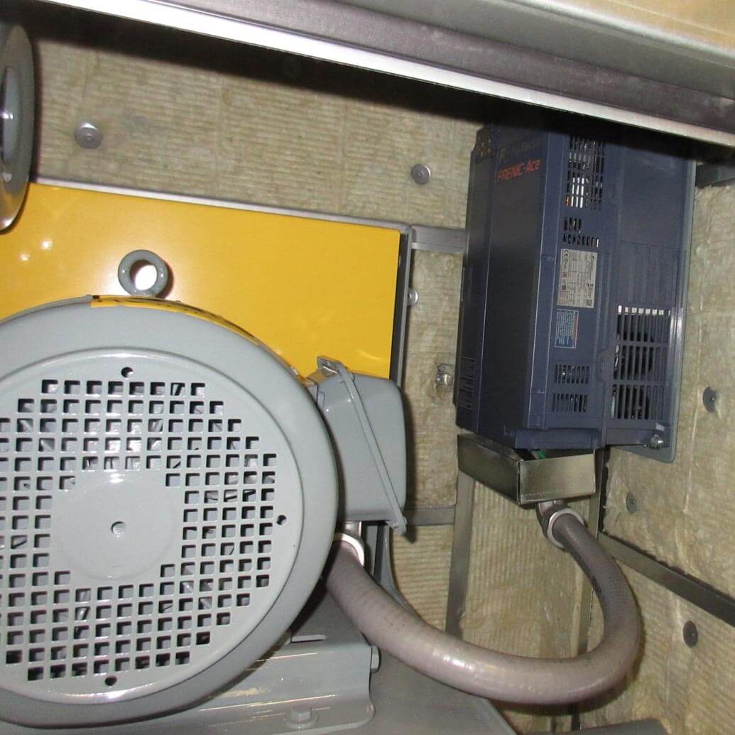 VFD for vacuum package installed in noise enclosure