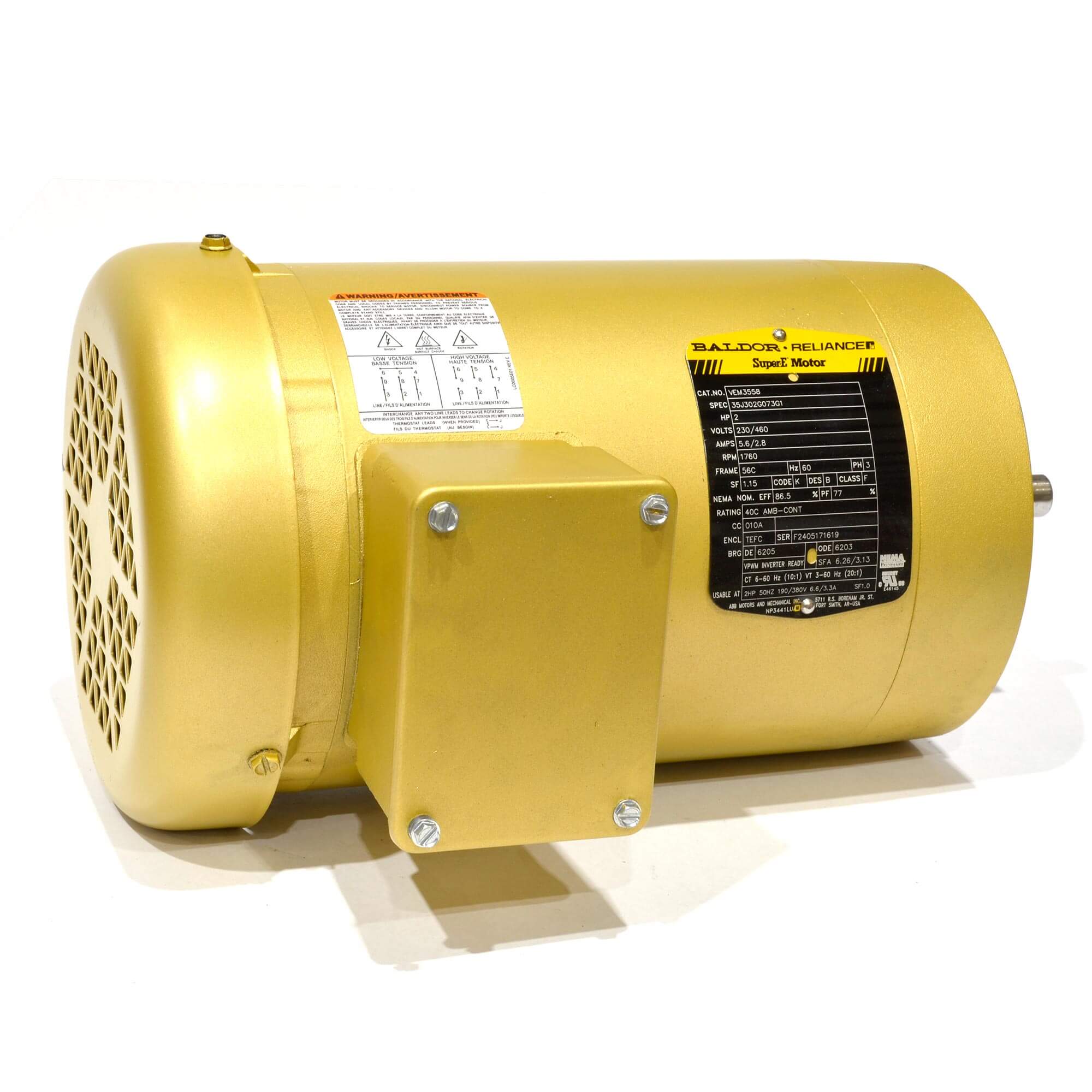 Baldor VEM3558 2hp motor