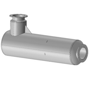 10" flanged industrial blower silencer, model B10-LAF