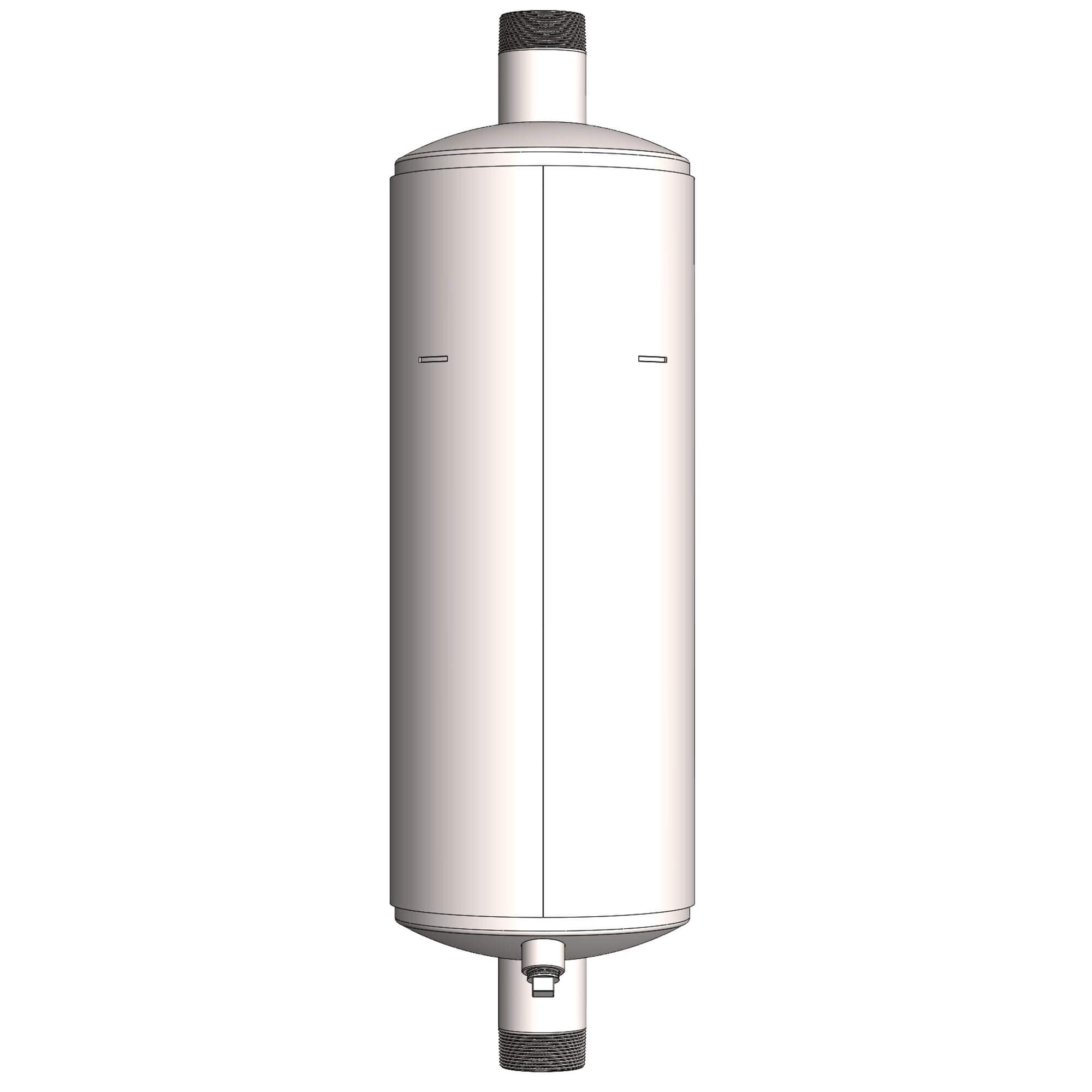 2" silencer, front view