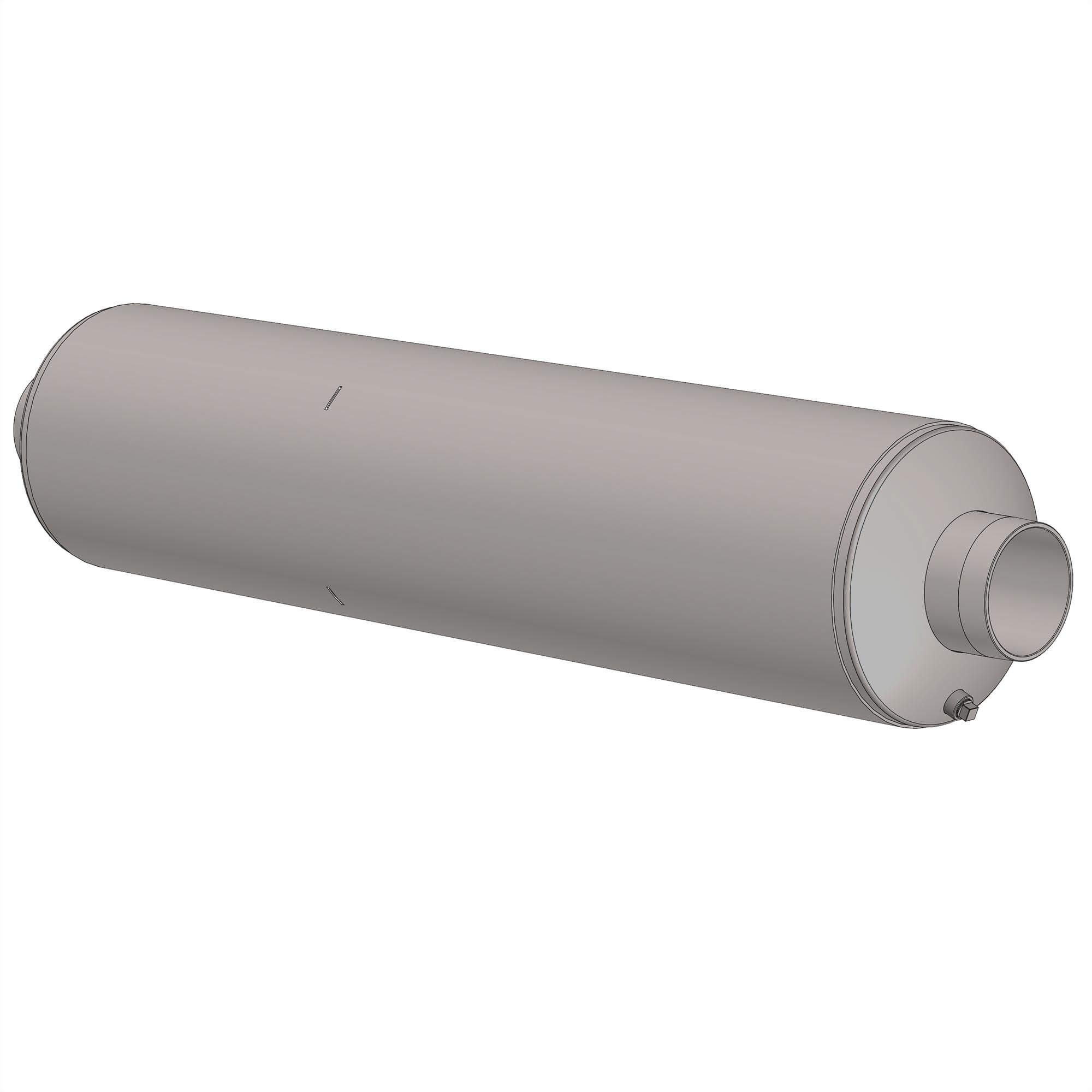 5" threaded industrial blower silencer, model B5-SAT