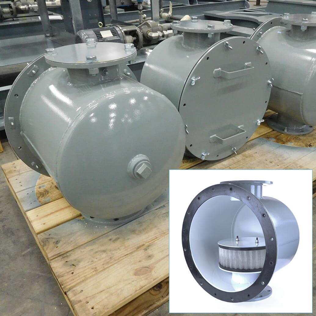 Custom stainless steel inline filters with ceramic coating